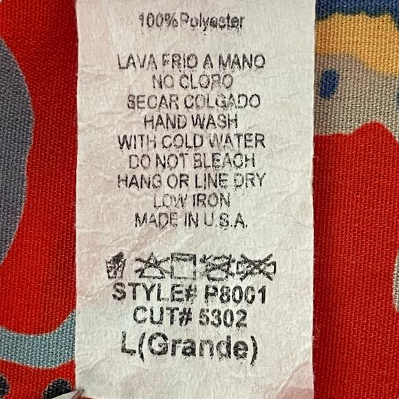 Jodifl Red Bold Floral Print Kimono LARGE Bright Colorful Summery Beach Resort - Picture 7 of 7